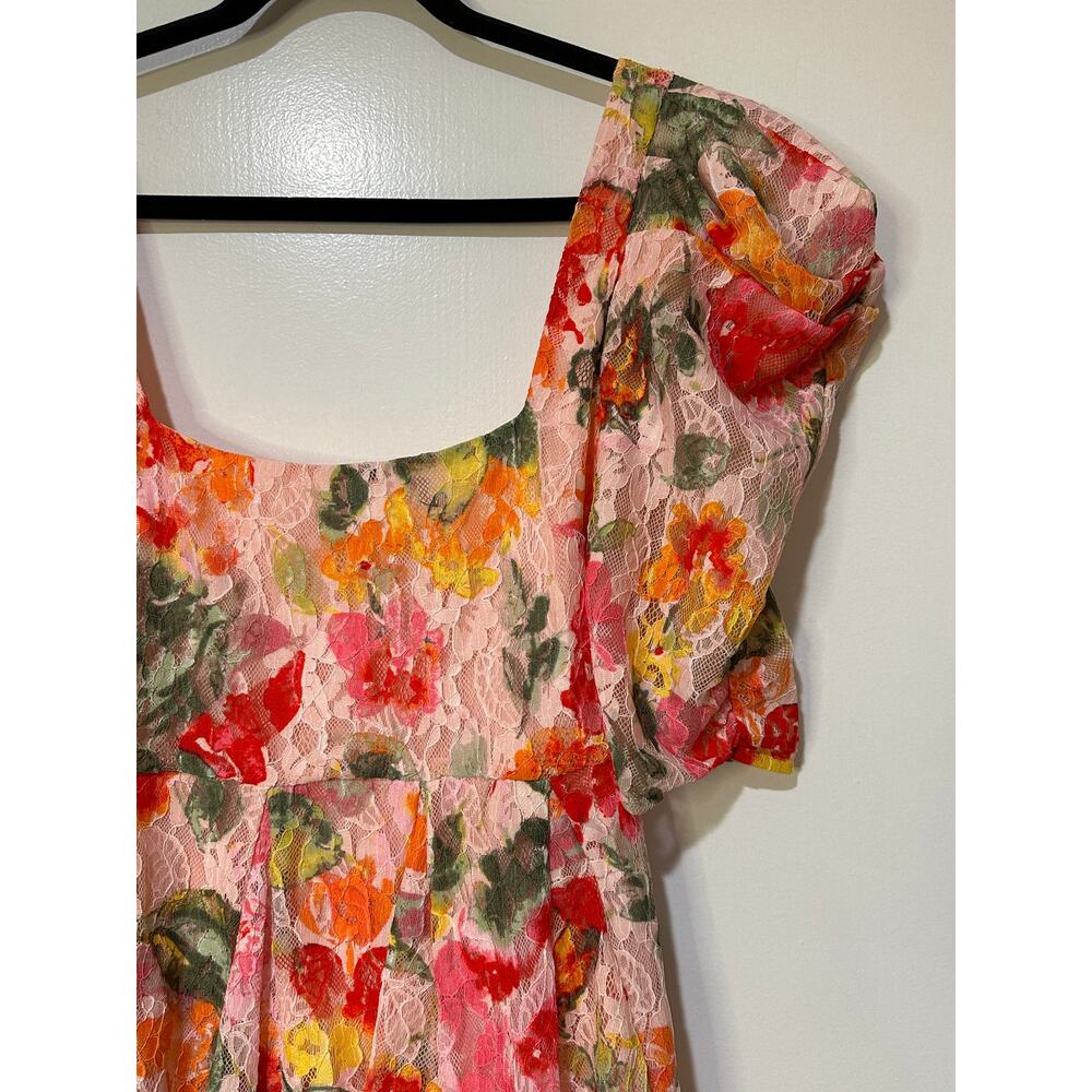 For Love And Lemons Floral Mini Dress - Pink and Red - Picture 4 of 14